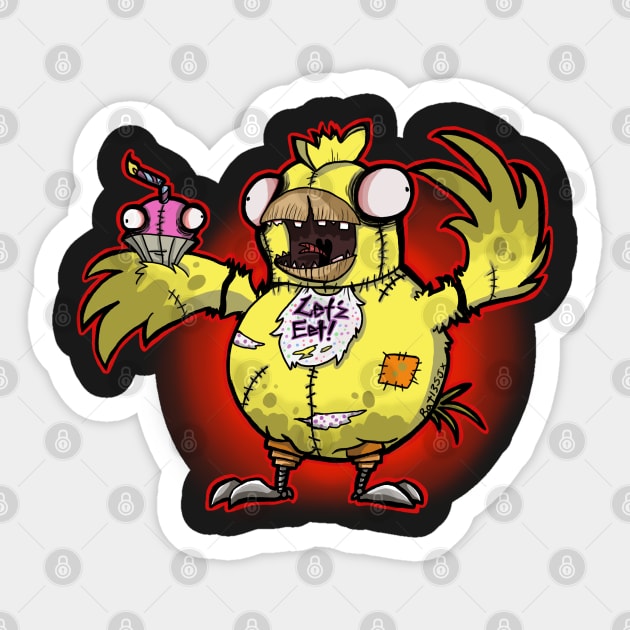 Invader Chica Sticker by Bat13SJx